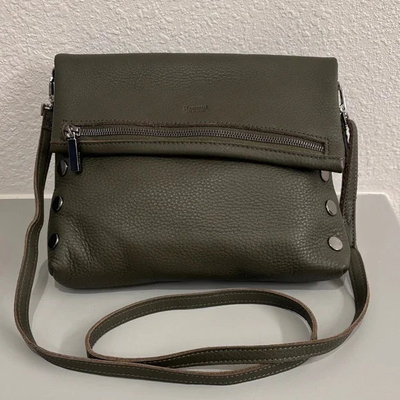 Hammitt Olive Green Leather VIP Medium with Gunmetal - Picture 1 of 8